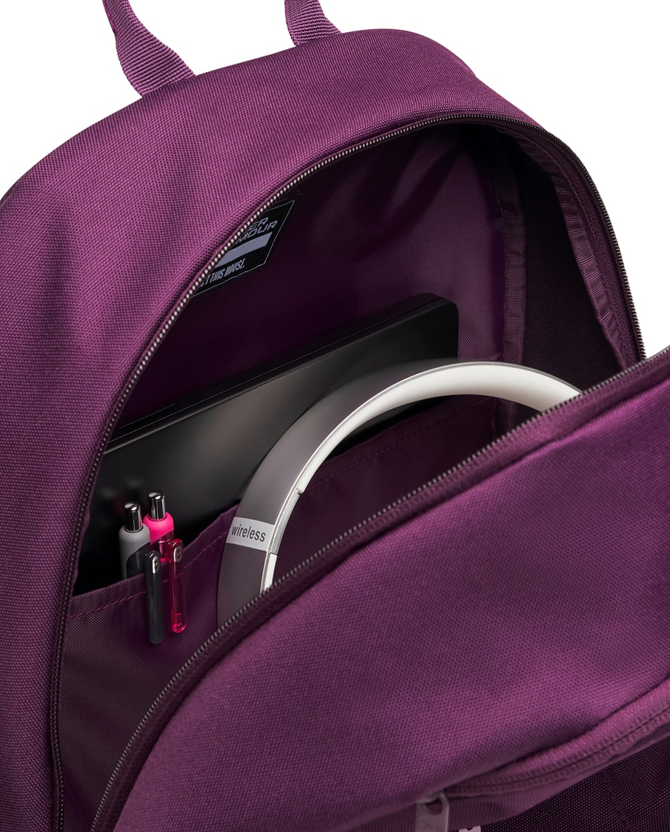 Mochila 26,5 Litros Unissexo UA Hustle Lite Backpack Roxos-4