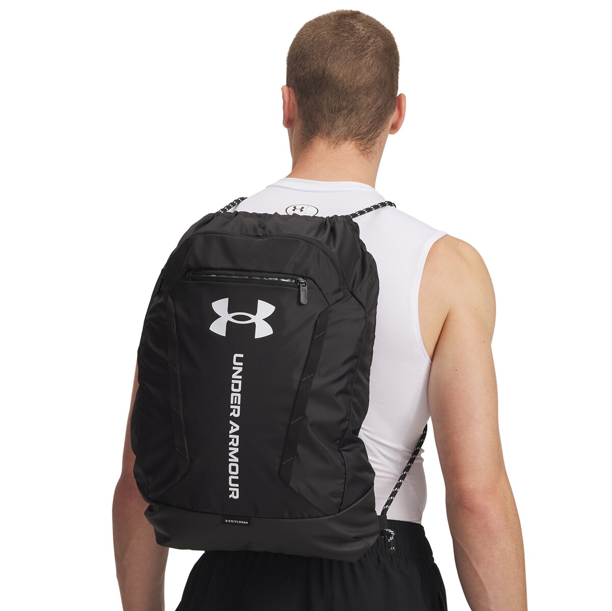 Mochilas UA Hustle Sackpack Preto-6