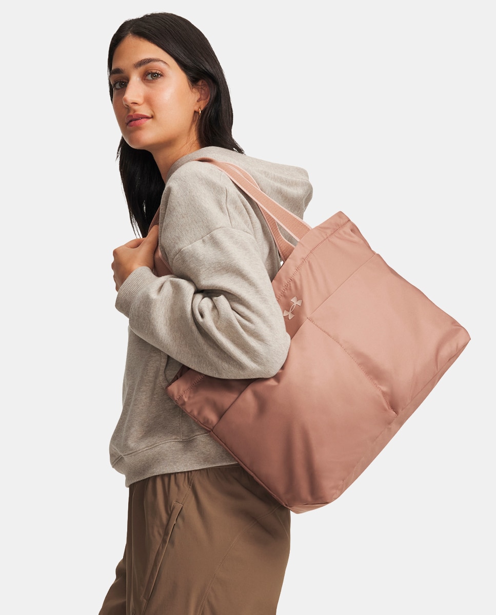 Mala de desporto de 26 litros para mulher UA Studio Lite Tote da Under Armour Castanho-3