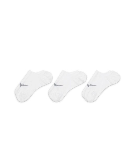 Pack de 3 pares de meias tipo pezinhos Everyday Plus Lightweight Branco / Cinzento-2