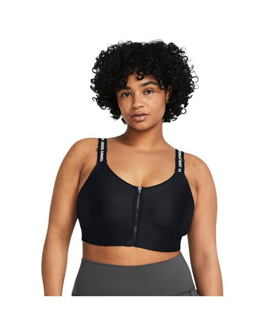 Top de mujer Infinity High Zip 2.0 Bra Under Armour - Negro / Blanco Negro / Blanco-1