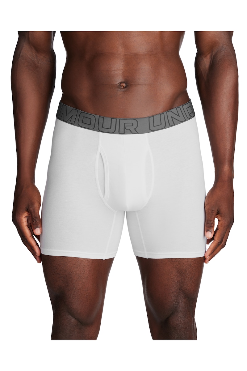 Boxers Desportivos de Homem Perf Cotton 6in Branco-2