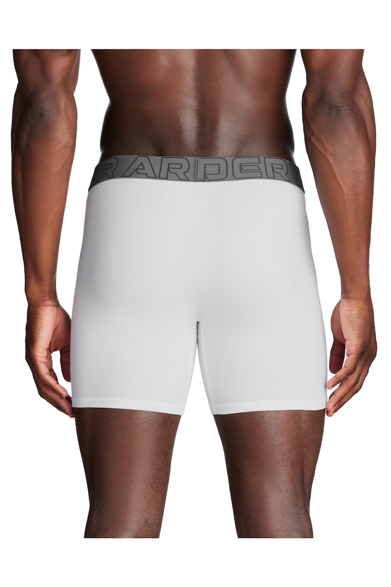 Boxers Desportivos de Homem Perf Cotton 6in Branco-3