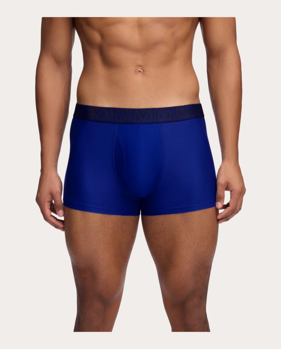 Boxers Desportivos de Homem M UA Perf Tech 3in Azul-4