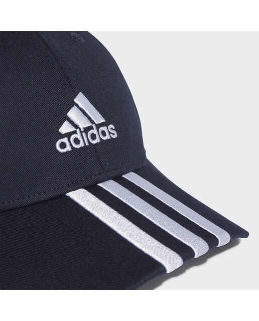 Boné Cotton Twill Baseball 3 Faixas Azul-marinho-4