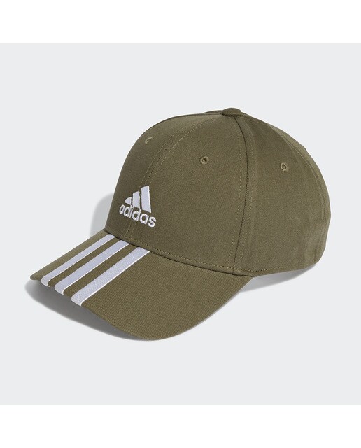 Boné Cotton Twill Baseball 3 Faixas Verde-1