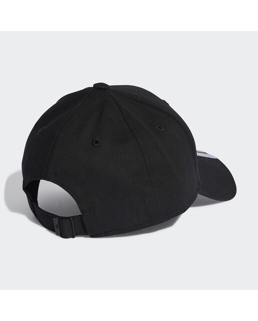 Boné Cotton Twill Baseball 3 Faixas Preto / Branco-2