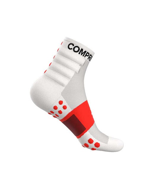 Pack de 2 pares de meias de compressão Training Socks Compressport Branco-2