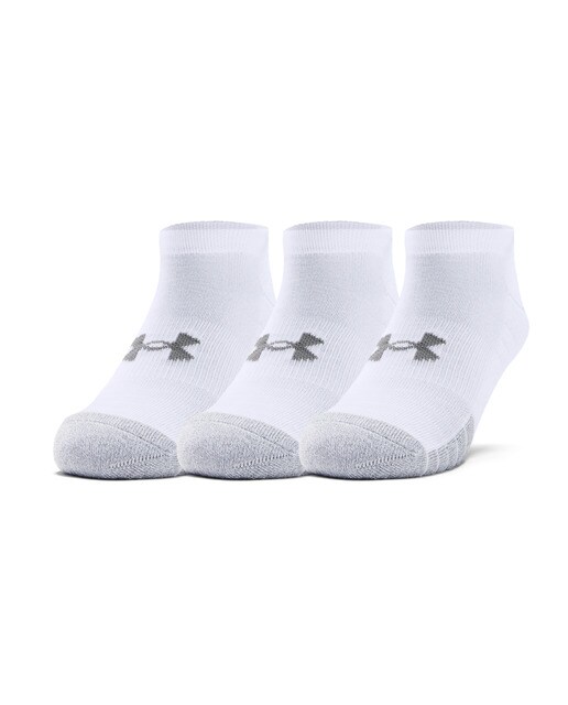 Pack de 3 pares de meias HeatGear® No Show Branco-1