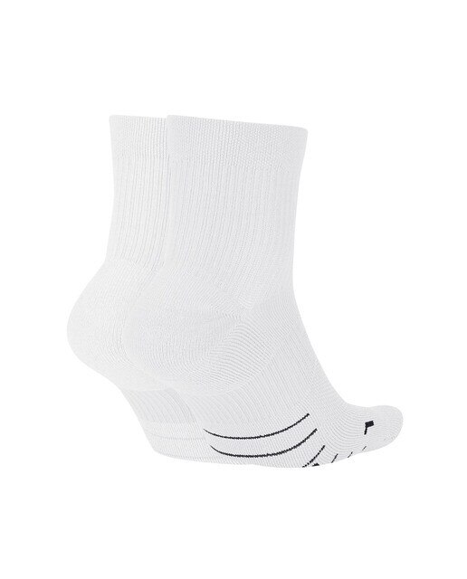 Pack de 2 pares de meias de running Multiplier Nike Branco / Preto-4