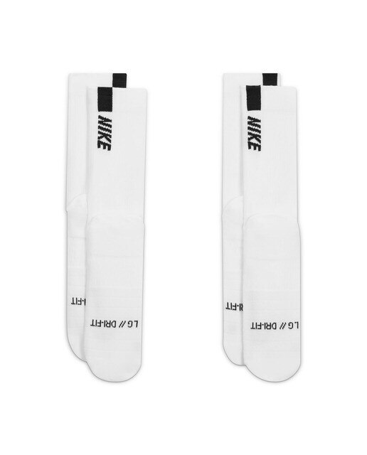 Pack de 2 pares de meias Multiplier Crew Branco / Preto-4