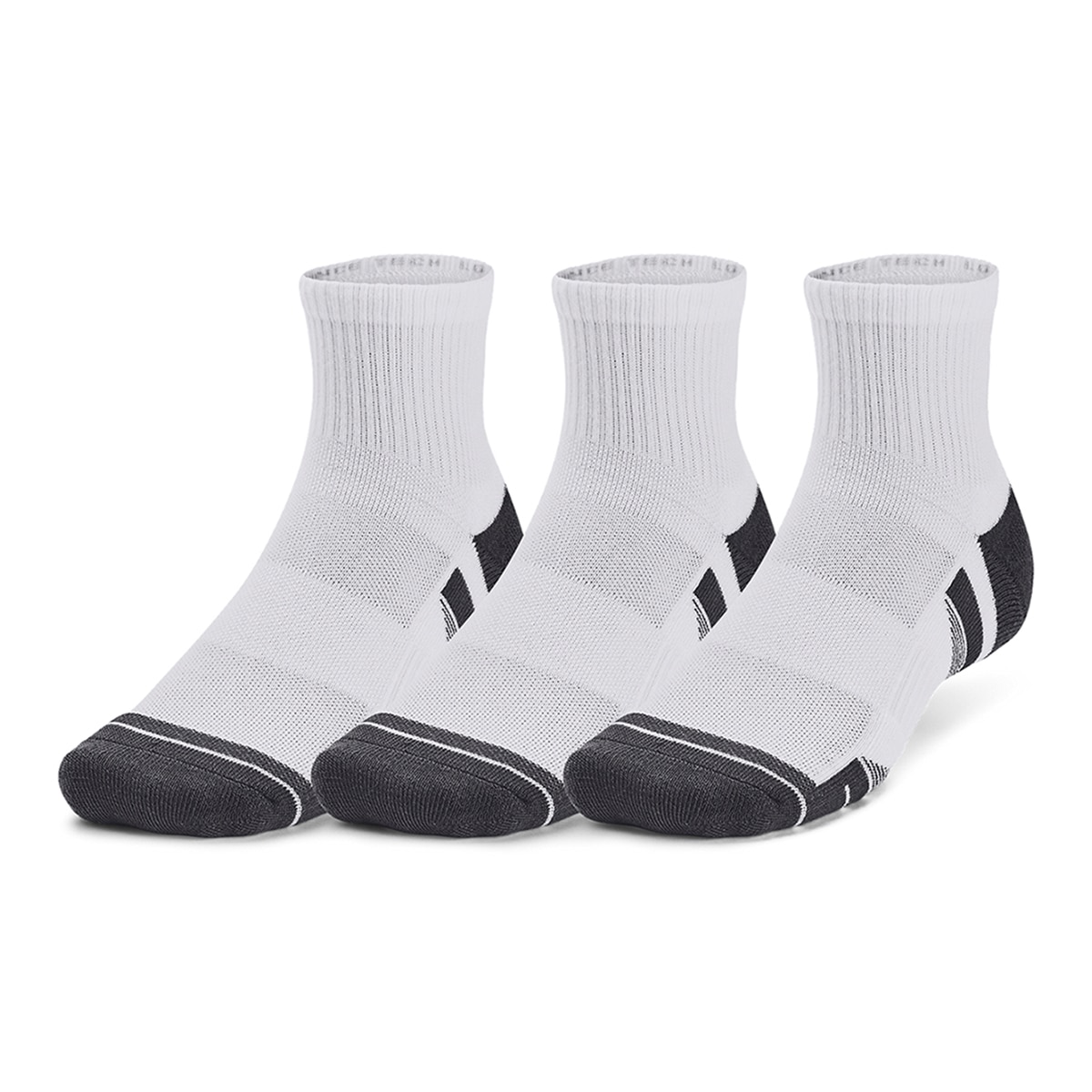 Pack de 3 Pares de Meias Performance Tech Quarter Branco / Cinzento-1