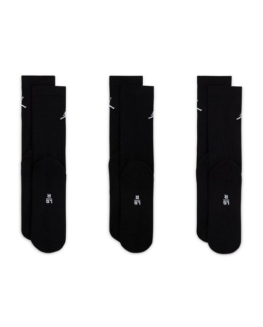 Pack de 3 Pares de Meias Crew Preto / Branco-2
