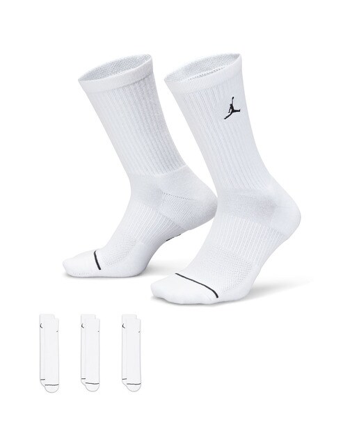 Pack de 3 Pares de Meias Crew Basket Branco / Preto-3