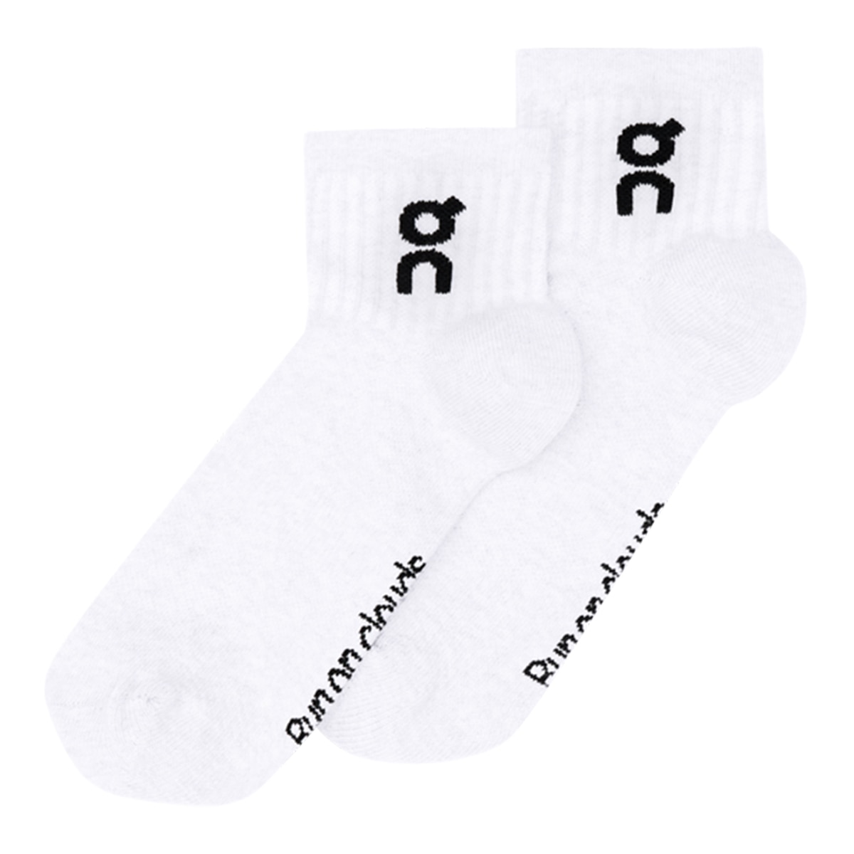 Imagen 0 de Calcetines de running unisex Logo Sock Mid 3P On Blanco