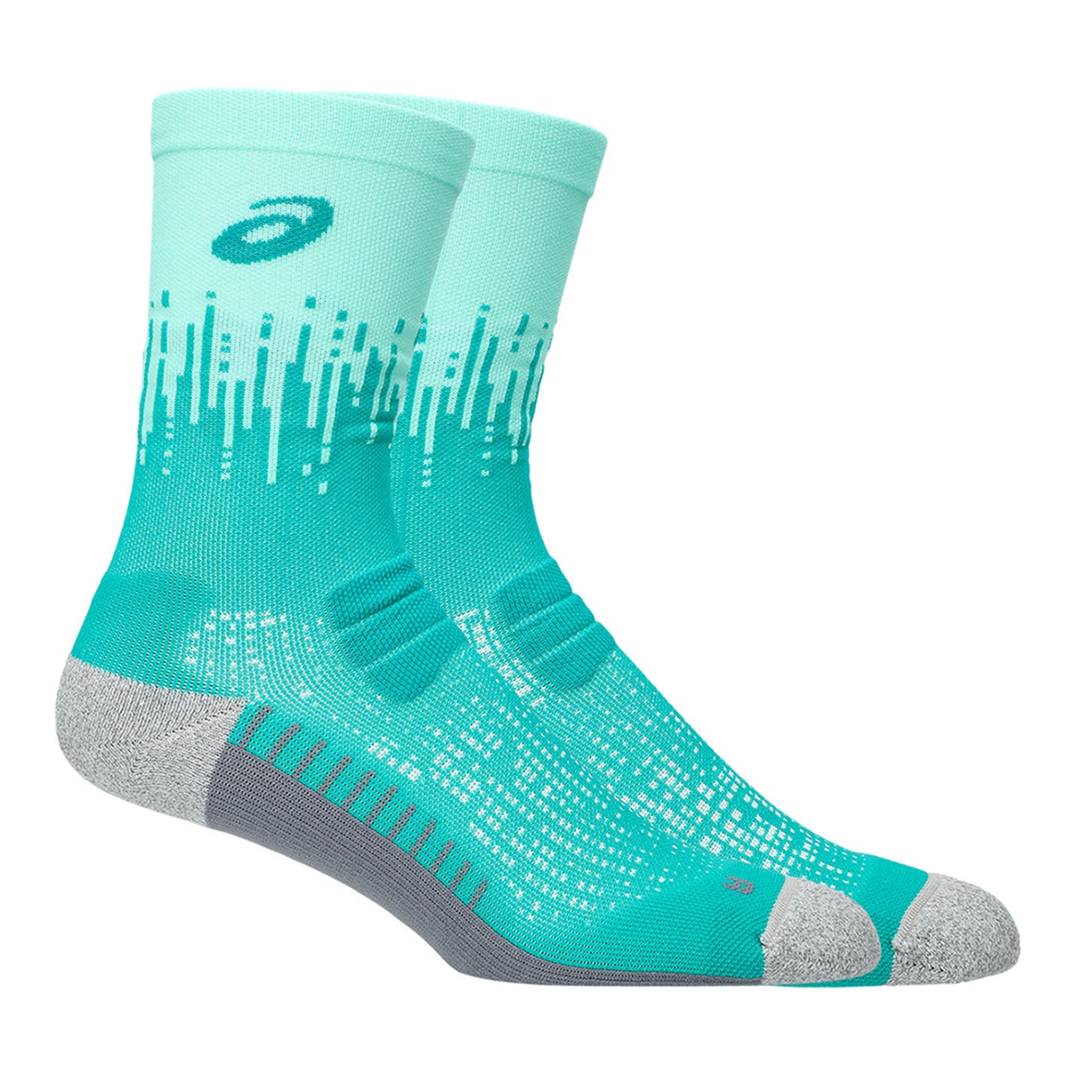 Meias de Running Unissexo Performance Run Sock Crew Verde / Branco-1