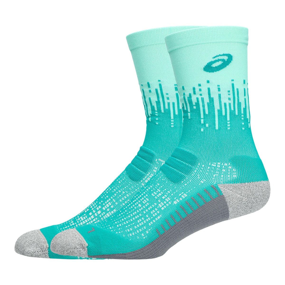 Meias de Running Unissexo Performance Run Sock Crew Verde / Branco-2