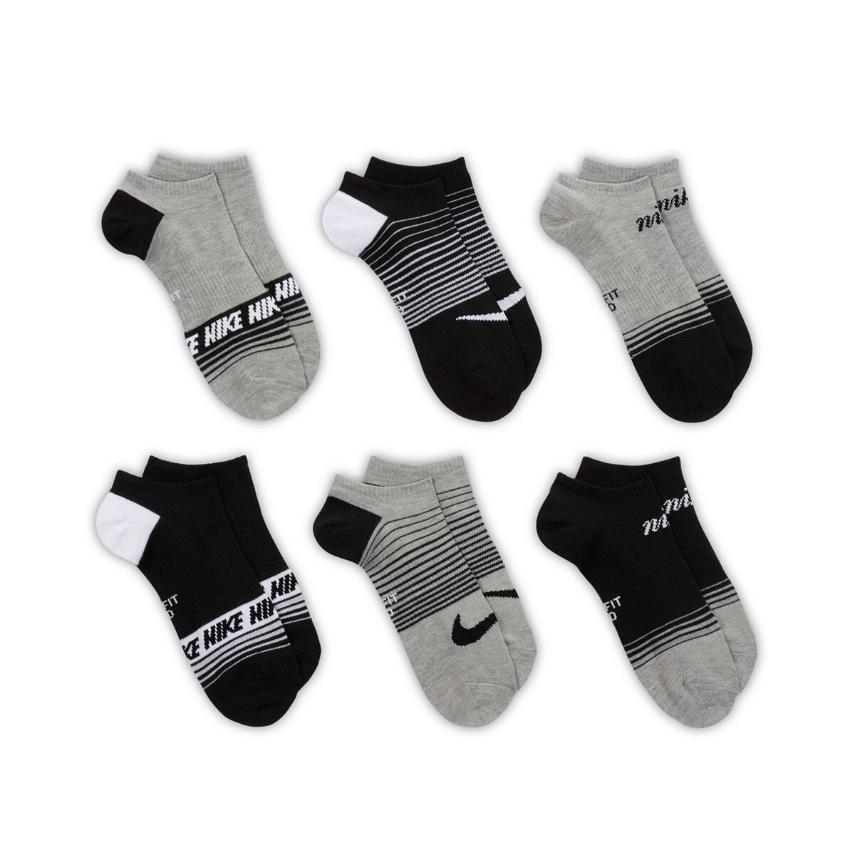 Meias Invisíveis Ligeiras - 6 Pares Preto-2