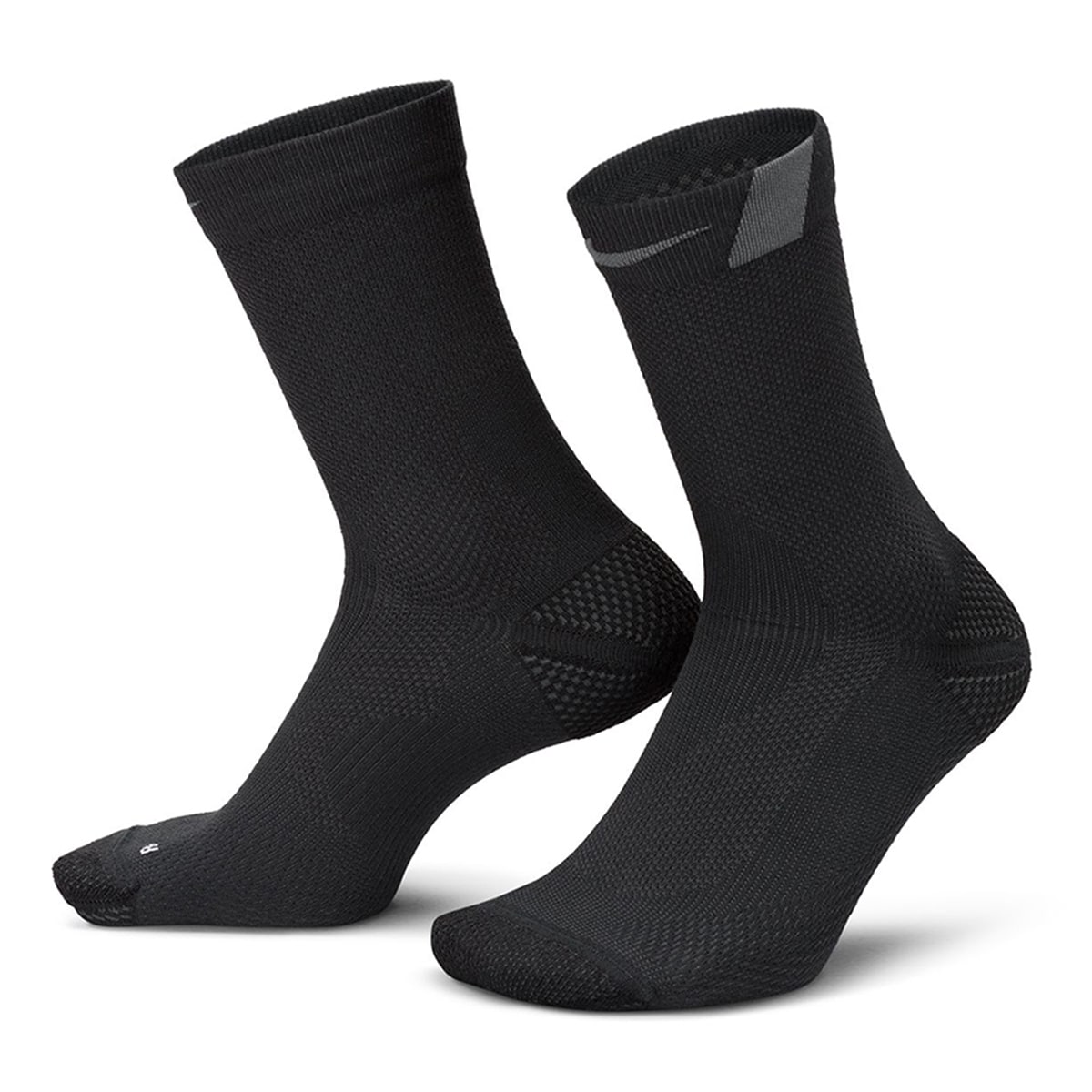 Meias de Running Ligeiras Crew 1 Par Preto-1