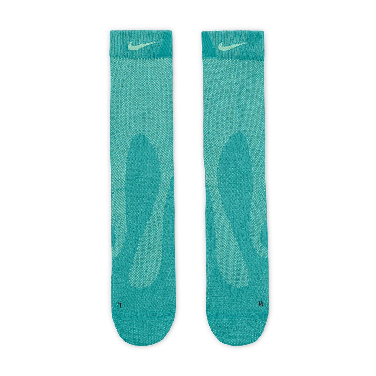 Meias de Running Ligeiras Crew 1 Par Verde-2