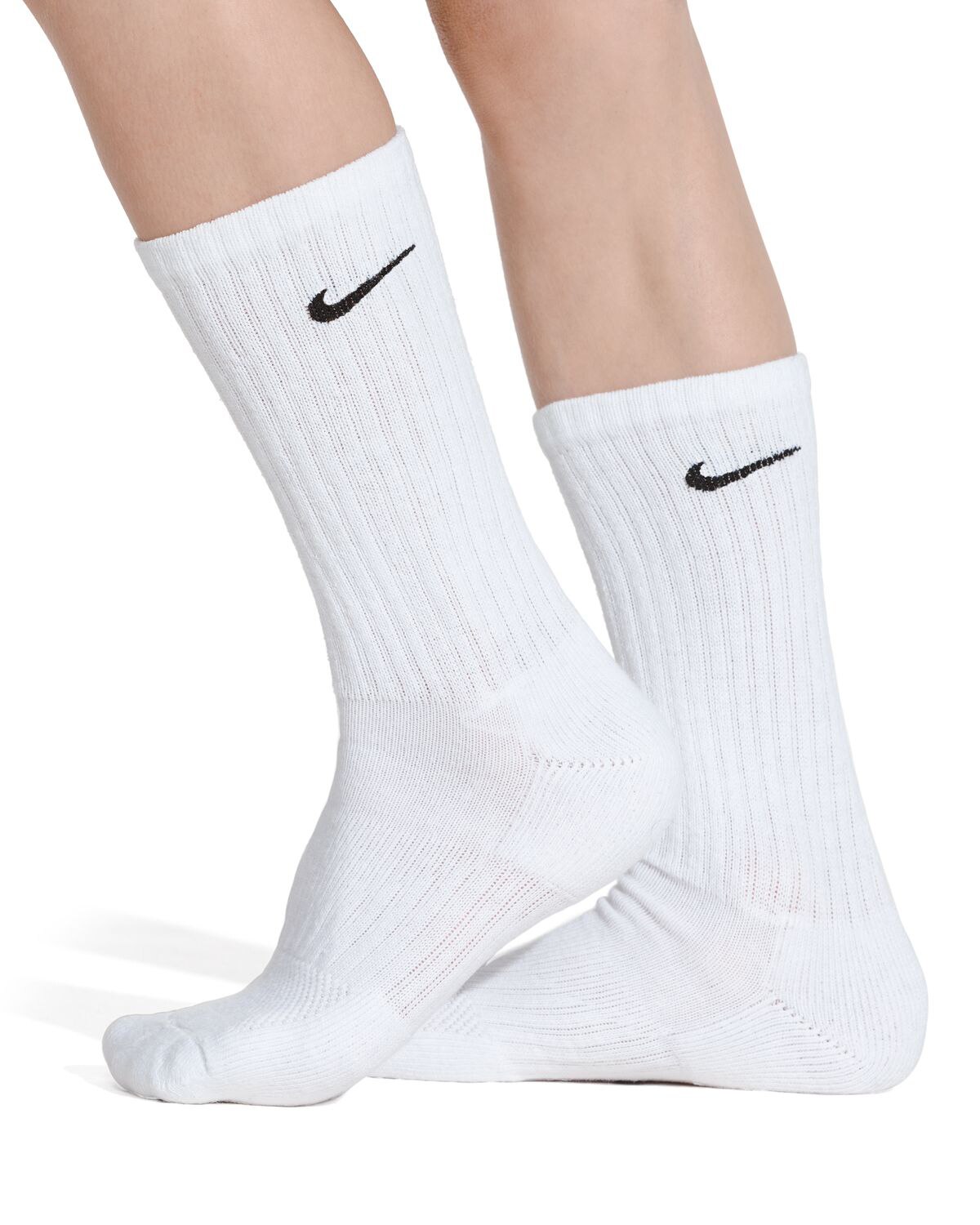 Meias Acolchoadas Crew Junior Pack 6 Pares Branco-4