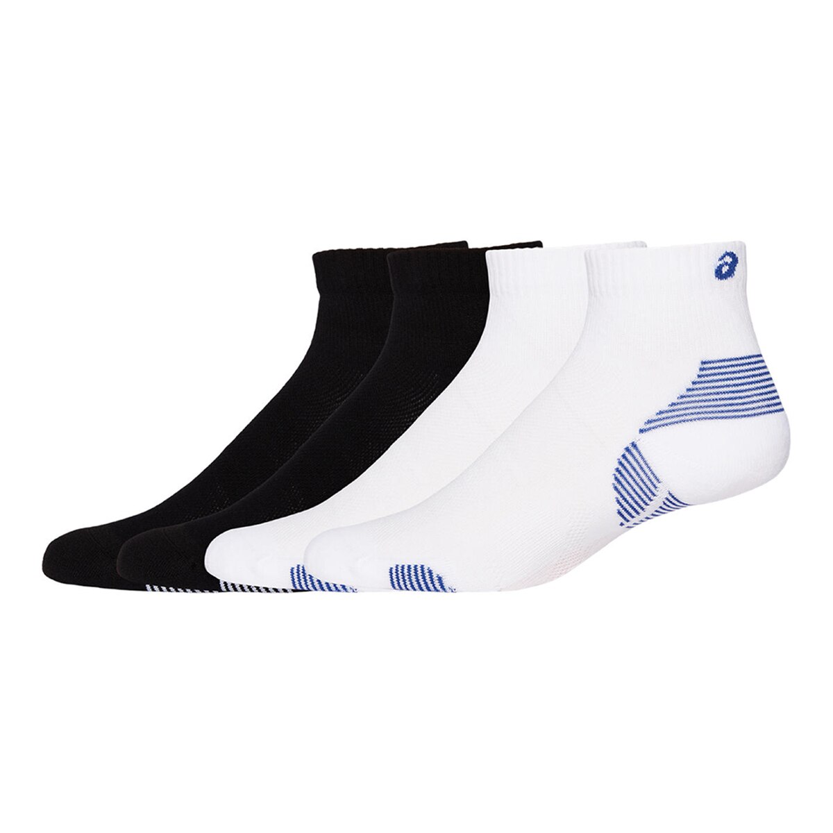 Pack de Dois Pares de Meias de Running Unissexo 2PPK Cushion Run Quarter Sock Preto / Branco-2