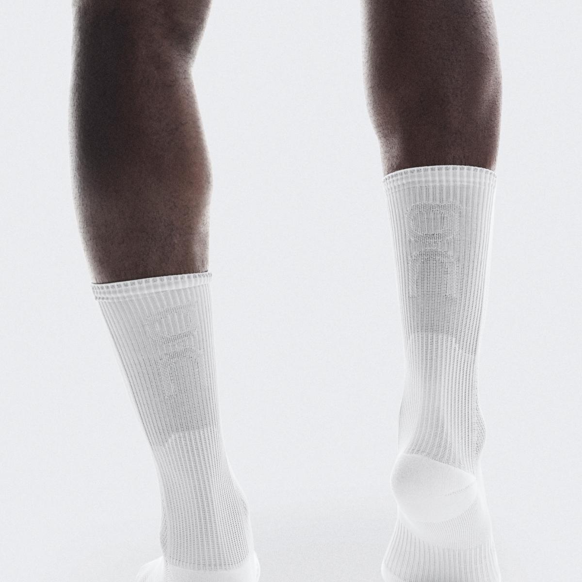 Imagen 3 de Calcetines Perfomance Run High On - Blancos Blancos
