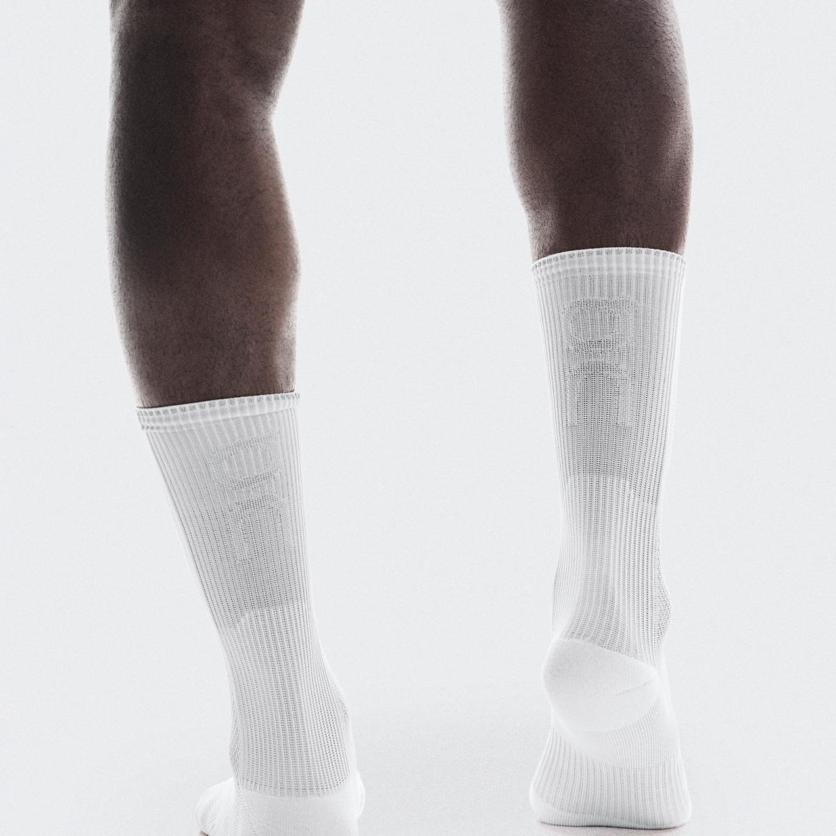 Imagen 4 de Calcetines Perfomance Run High On - Blancos Blancos
