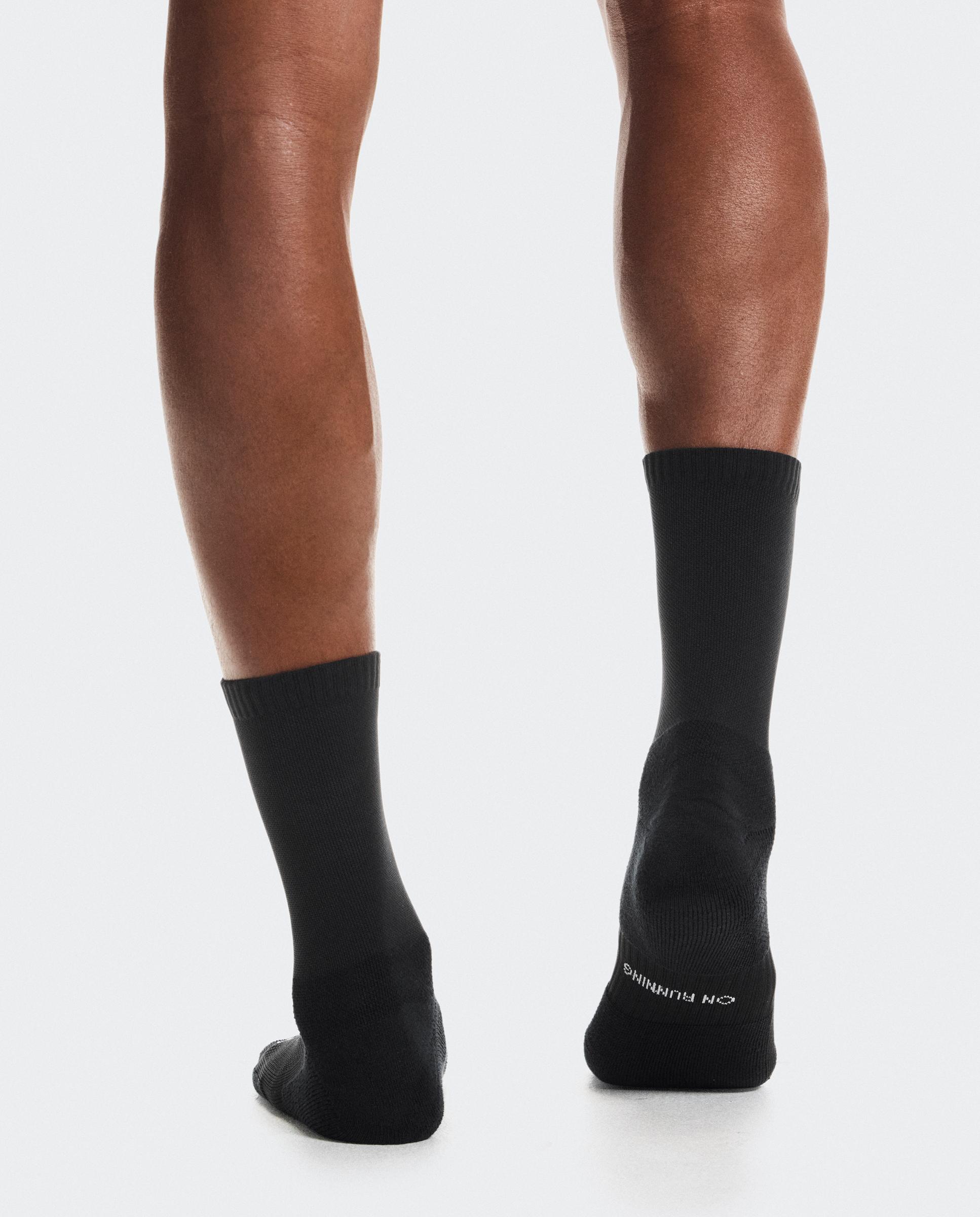 Calcetines Unisex Core Run Sock High 2P ON - Negros Negros-2