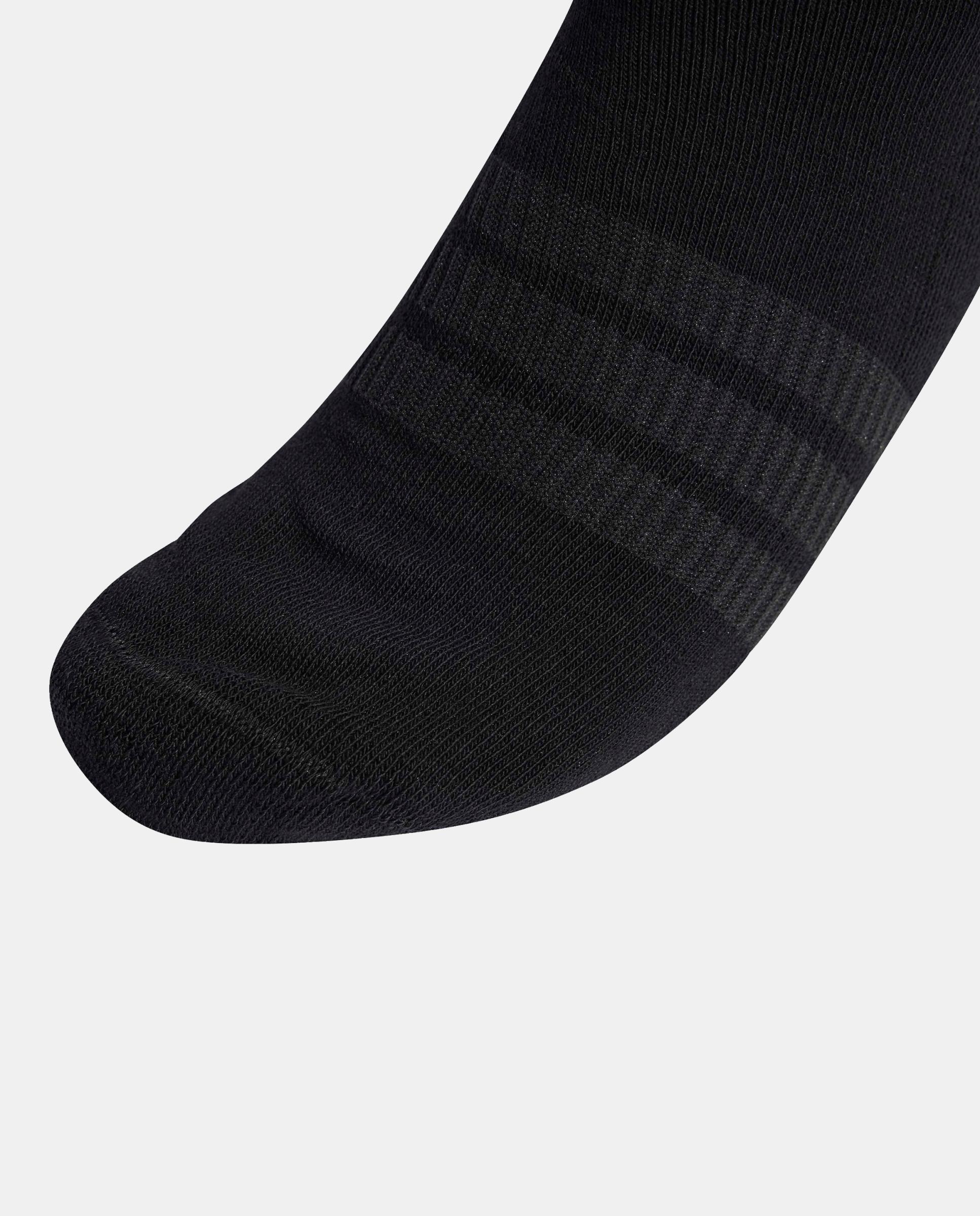 Conjunto de três pares de meias de treino Essencial Crew da Adidas Preto-3
