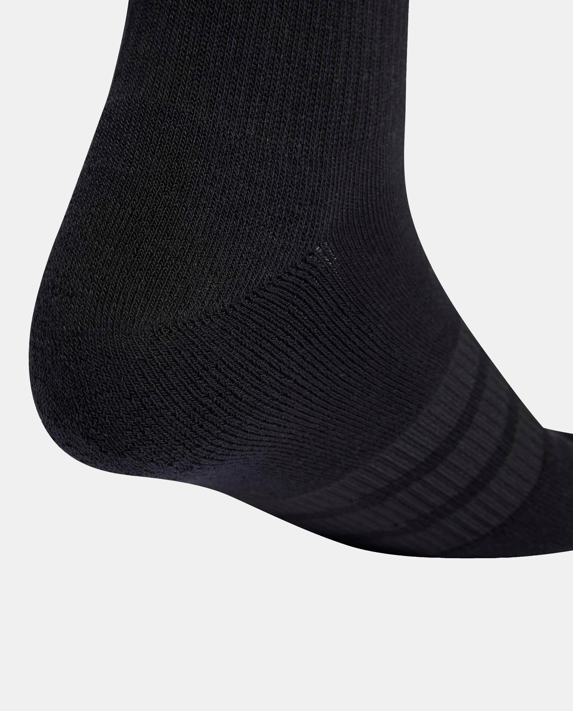Conjunto de três pares de meias de treino Essencial Crew da Adidas Preto-4