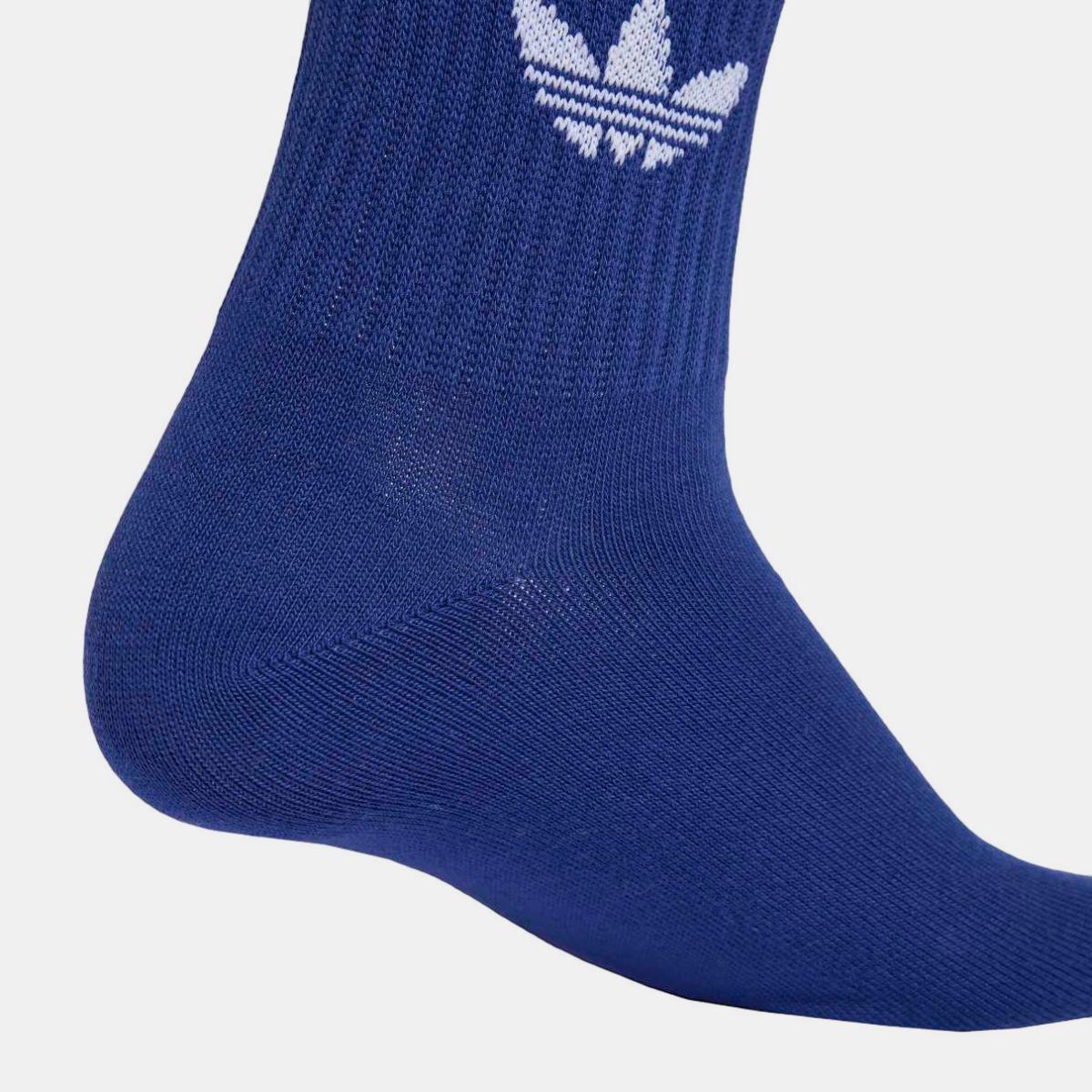 Pack de 3 Pares de Meias Unissexo Adicolor Azul-4