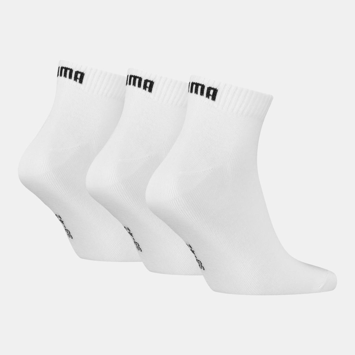 Meias de Cano Curto Unissexo (Pack de 3 Pares) Branco-2