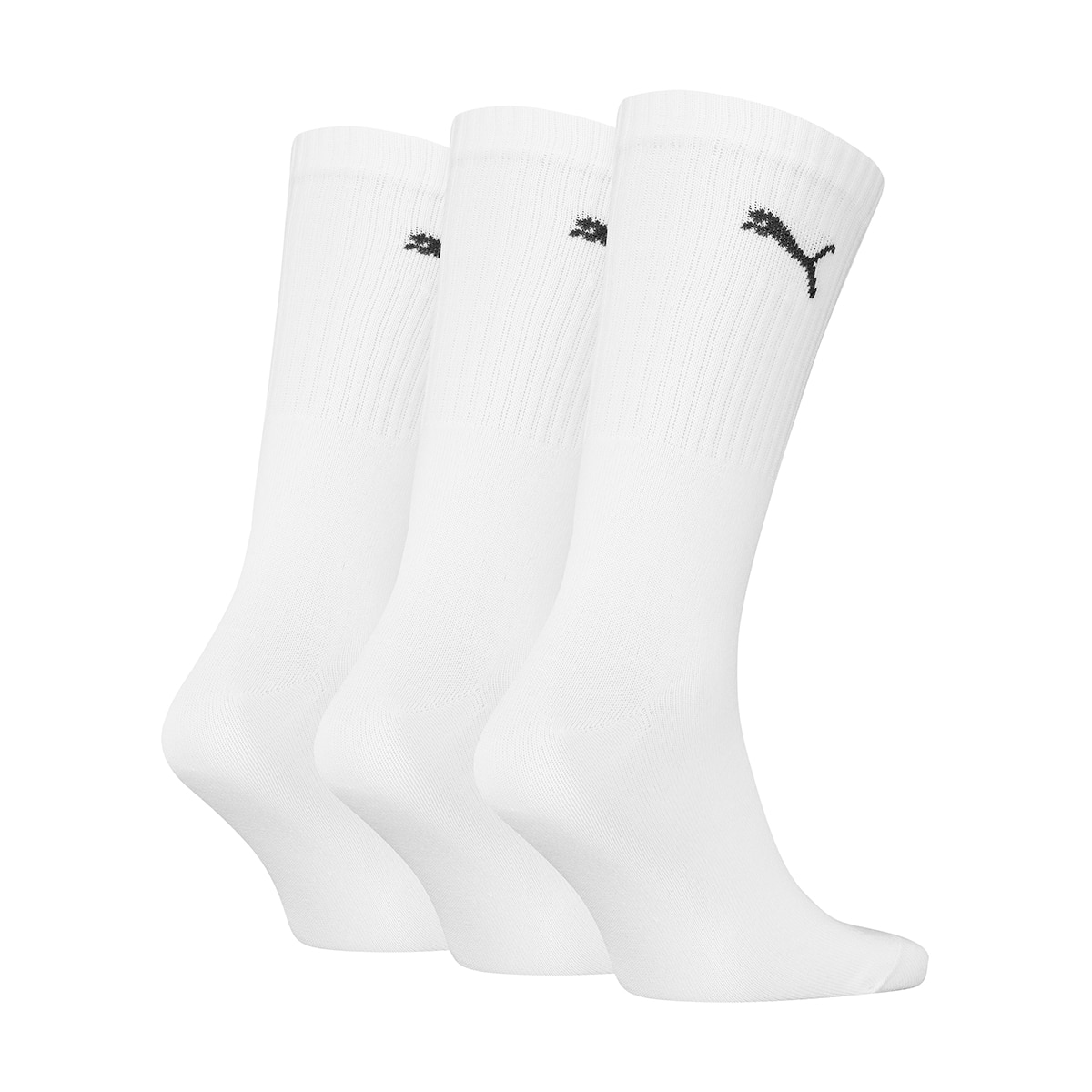 Meias de Meio Cano Unissexo (Pack de 3 Pares) Branco-2