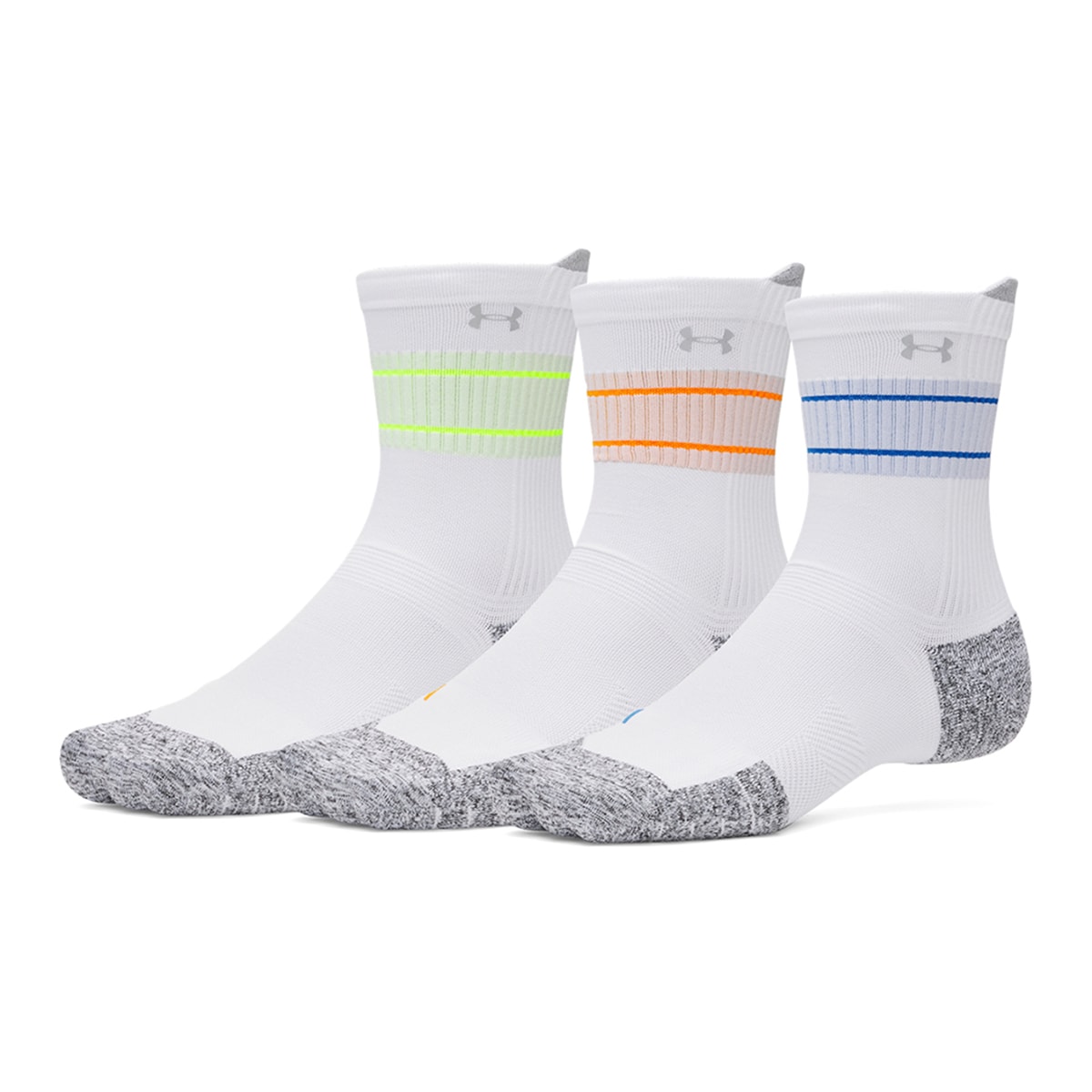 Meias Unissexo AD Run Cushion 3pk Crew Branco-1