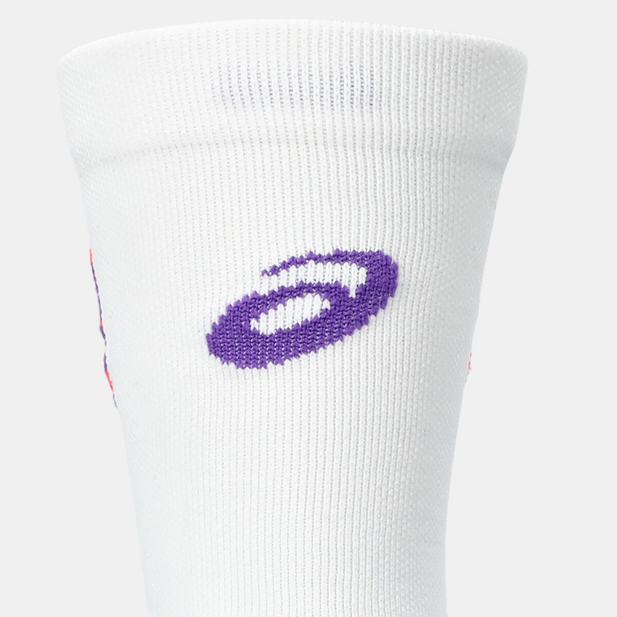 Meias Unissexo Performance Run Sock Crew Branco / Vermelho-4