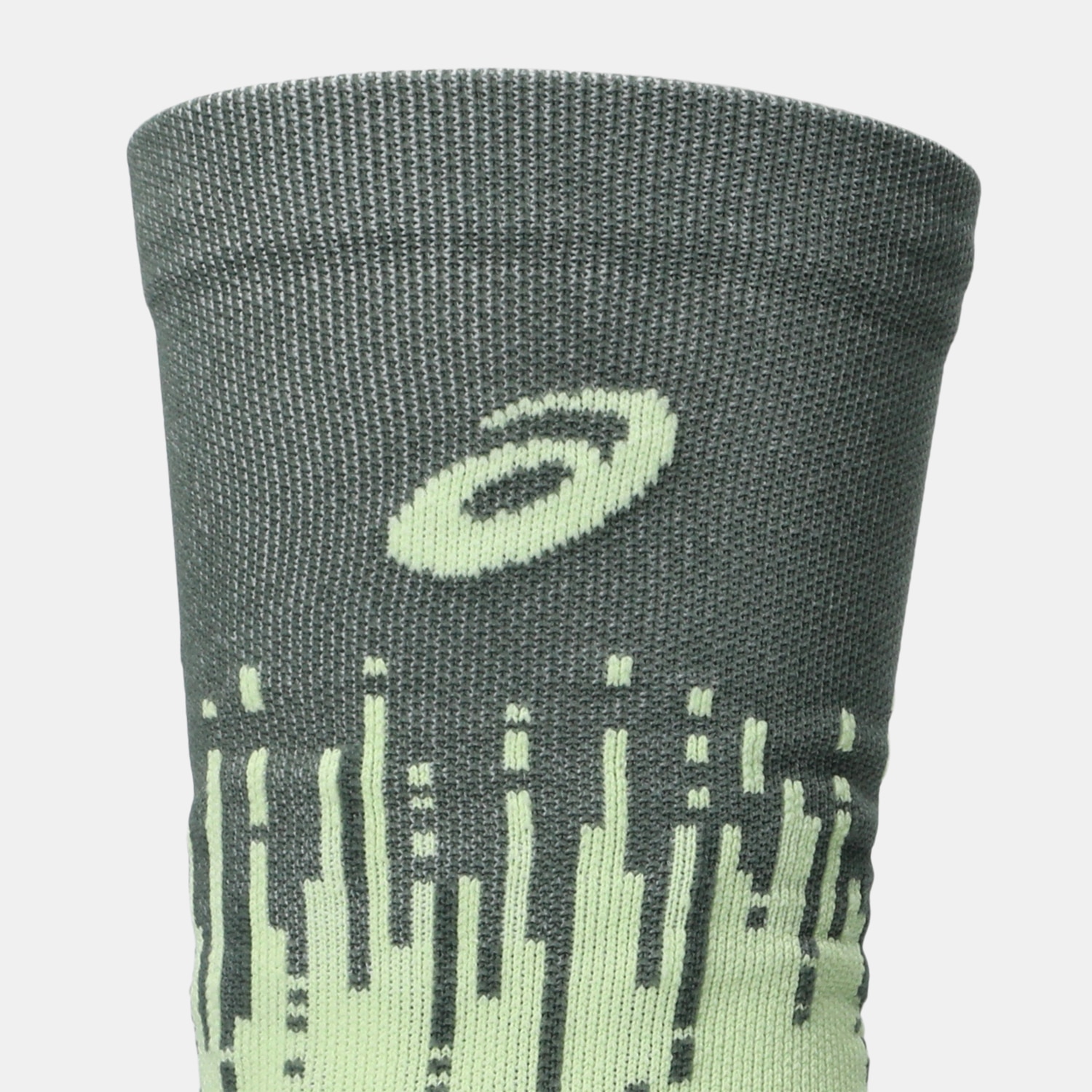 Meias Unissexo Performance Run Sock Crew Azul / Verde-3