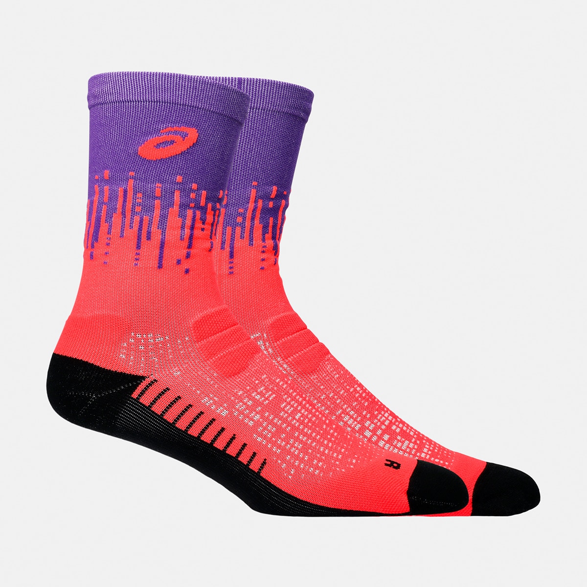 Meias Unissexo Performance Run Sock Crew Lilás-1