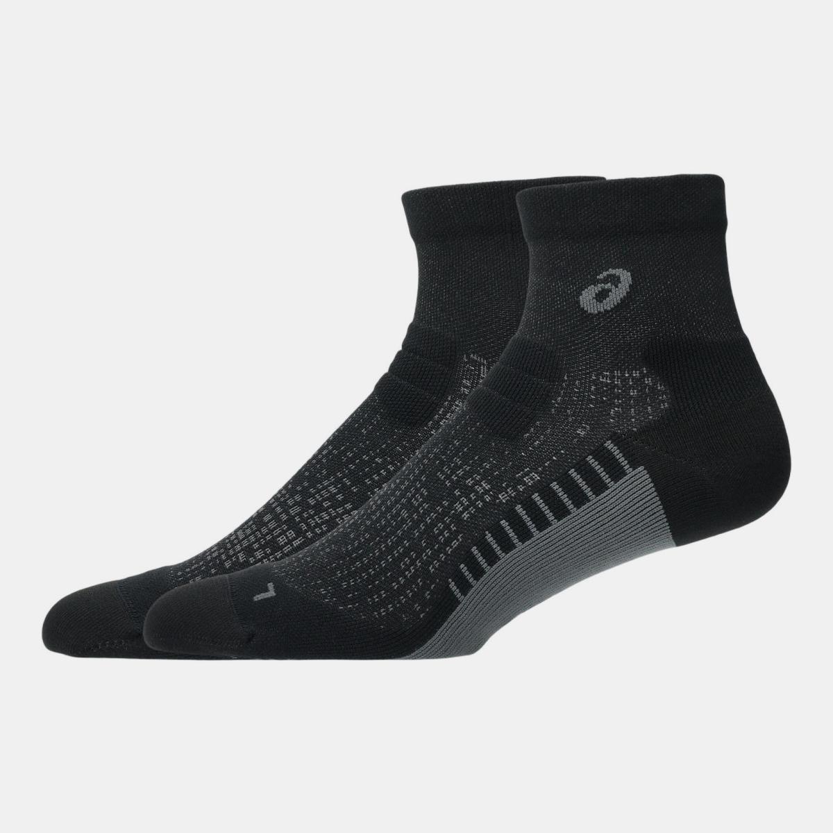 Meias Unissexo Performance Run Sock Quarter Preto-2