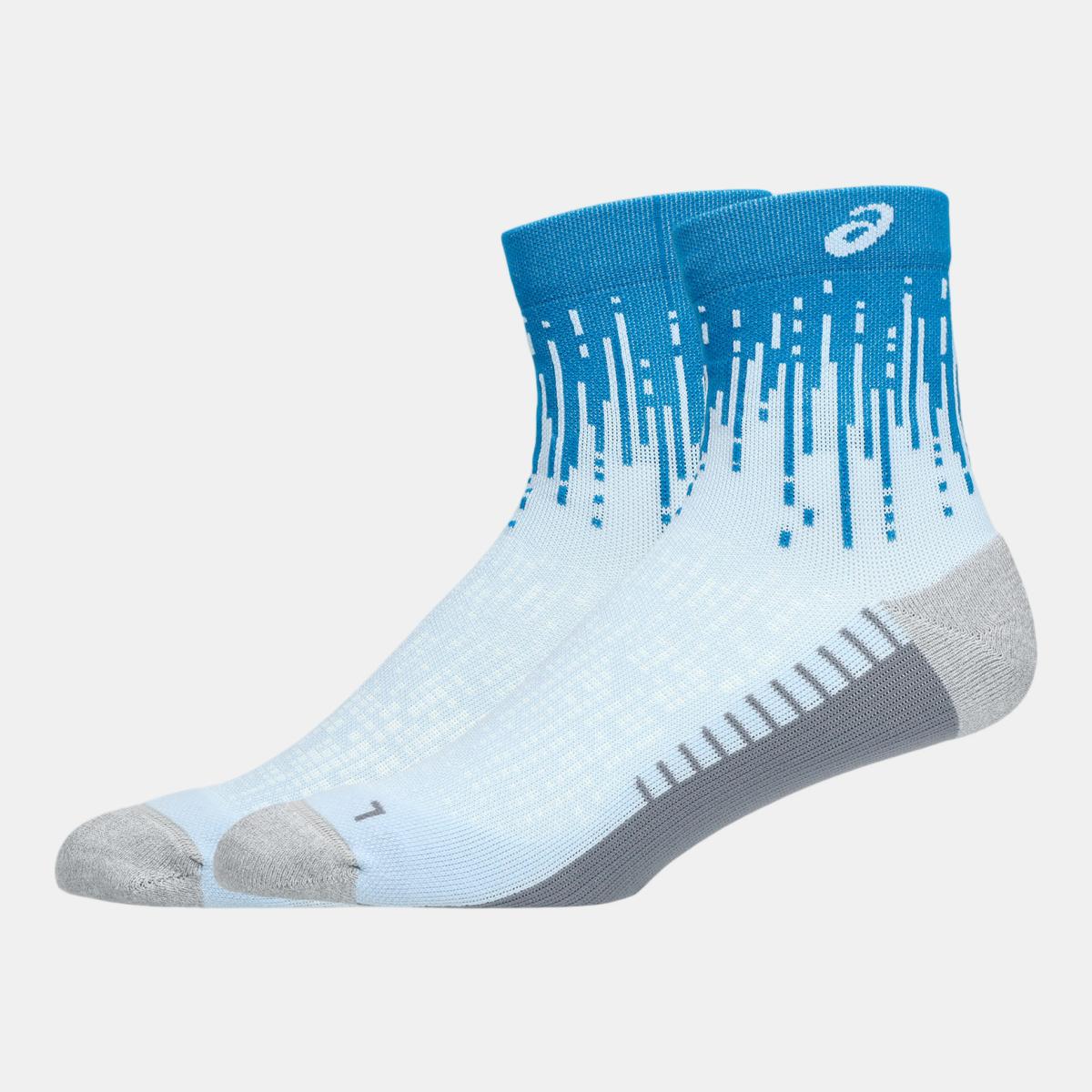 Meias Unissexo Performance Run Sock Quarter Azul-2