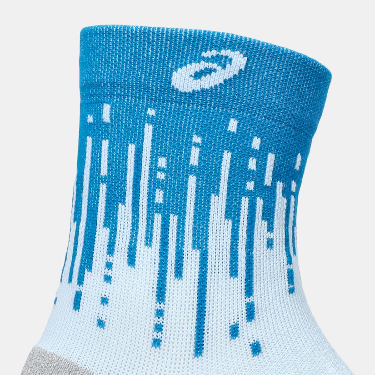 Meias Unissexo Performance Run Sock Quarter Azul-3
