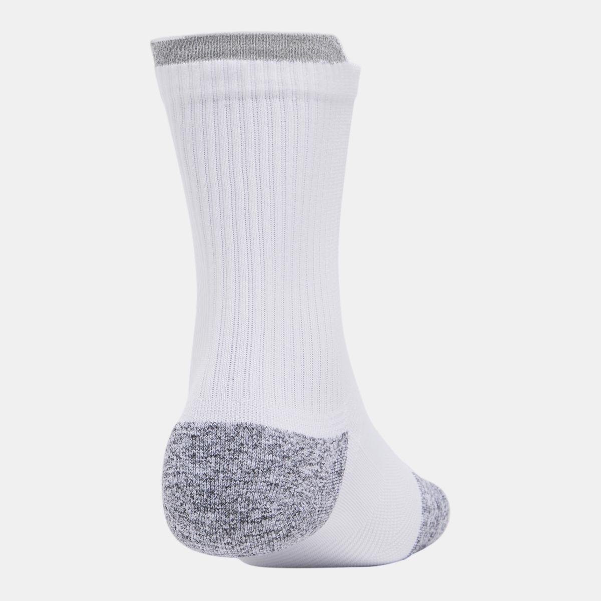 Meias Unissexo UA Velociti Run Cush 3p Crew Branco-2