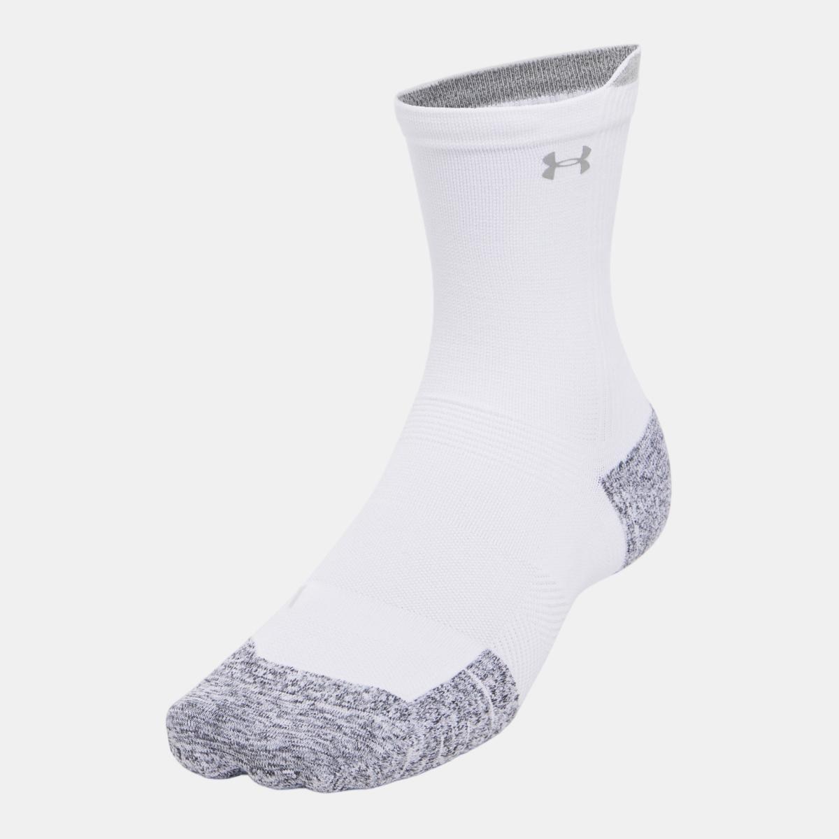 Meias Unissexo UA Velociti Run Cush 3p Crew Branco-3