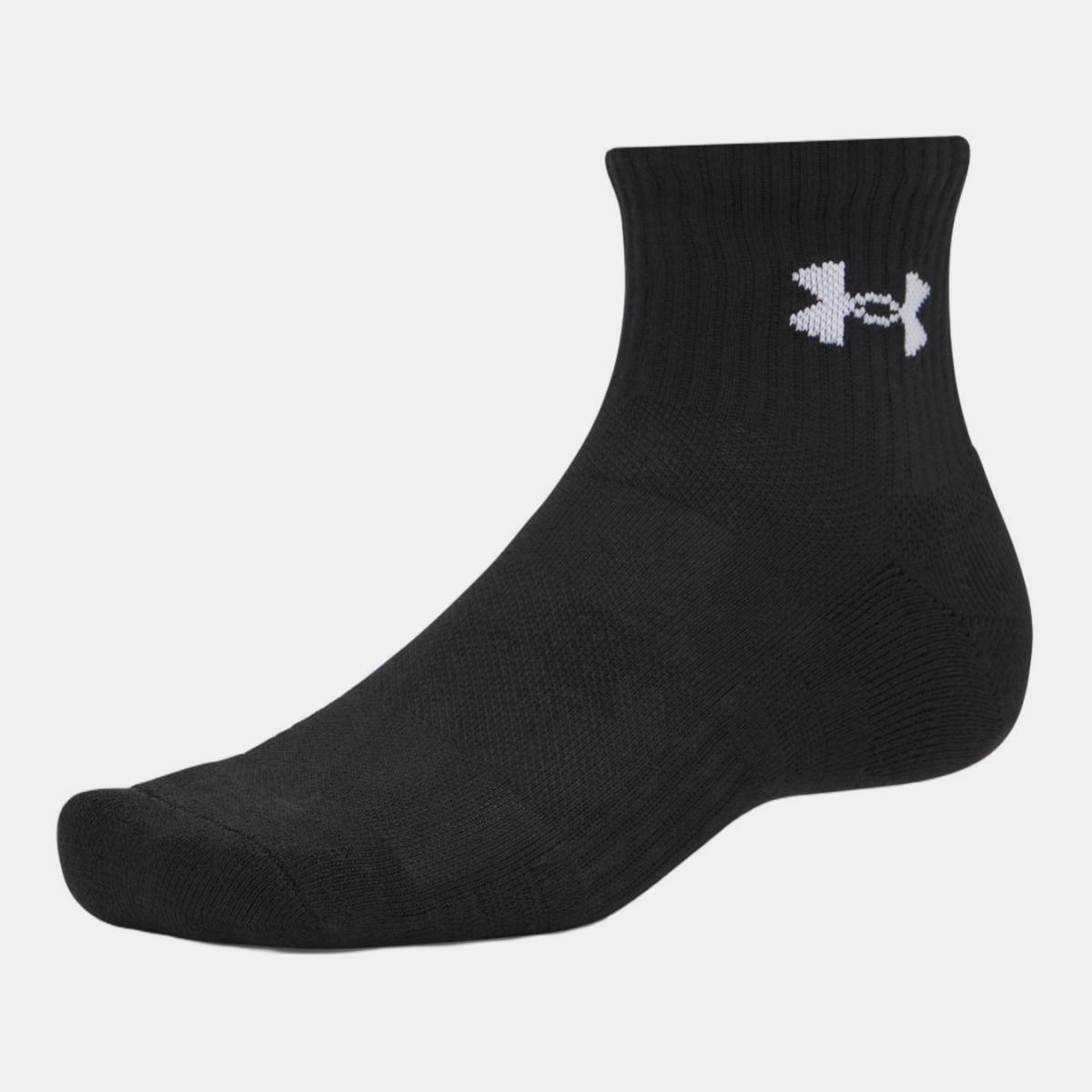 Calcetines Unisex UA Performance Cotton 3p Qtr Under Armour - Negro Negro-2