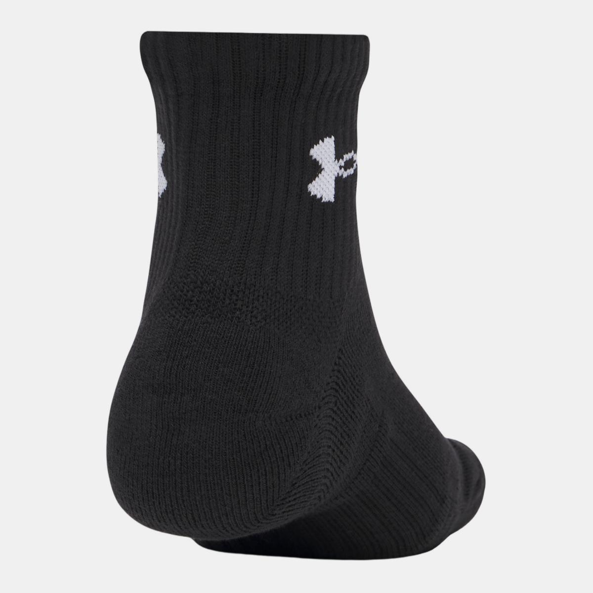 Calcetines Unisex UA Performance Cotton 3p Qtr Under Armour - Negro Negro-3