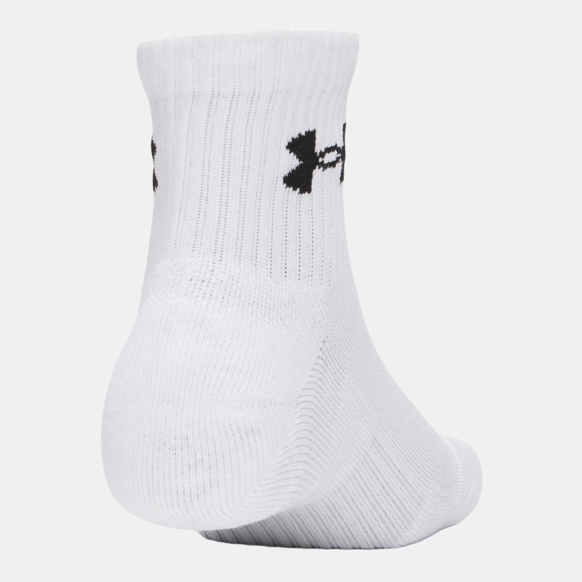 Meias Unissexo UA Performance Cotton 3p Qtr Branco-2
