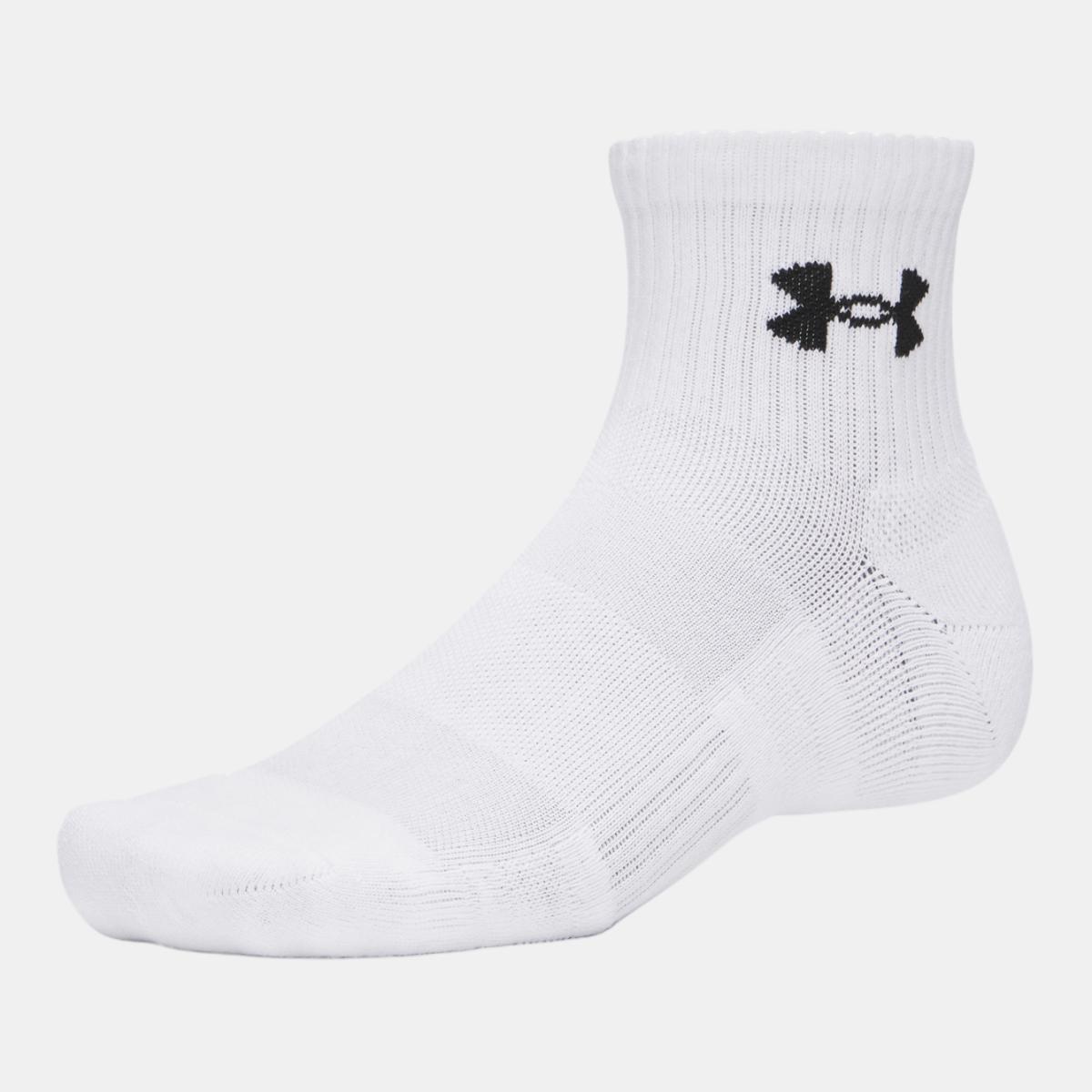 Meias Unissexo UA Performance Cotton 3p Qtr Branco-3