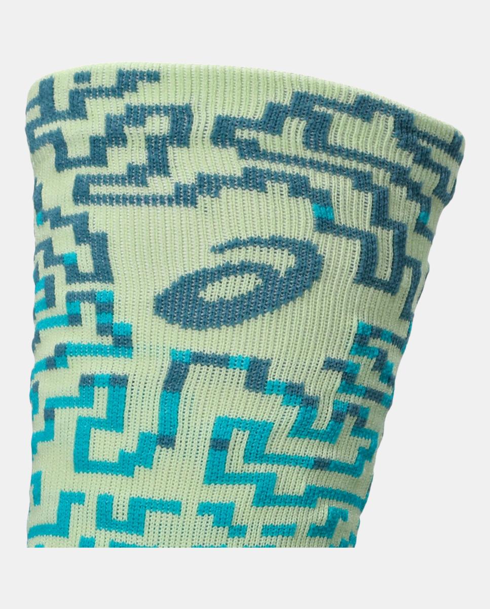 Meias de Running Unisex Perfomance Run Sock Crew Asics Amarelo / Verde-3