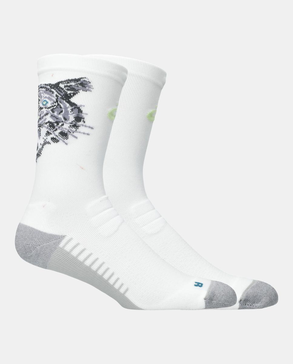 Meias de Running Unisex Perfomance Run Sock Crew Asics Branco-2