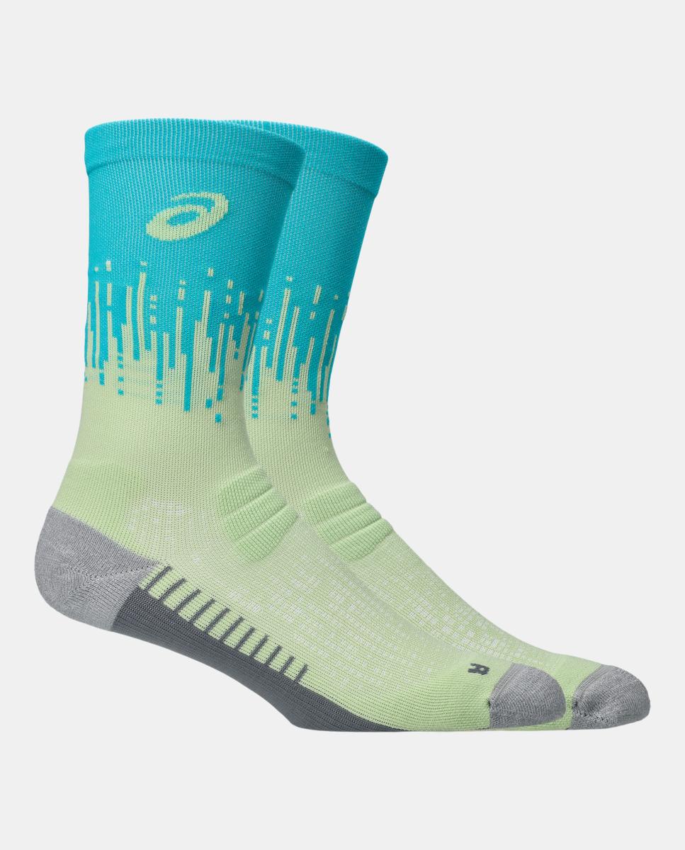 Meias de Running Unisex Perfomance Run Sock Crew Asics Amarelo / Azul-2